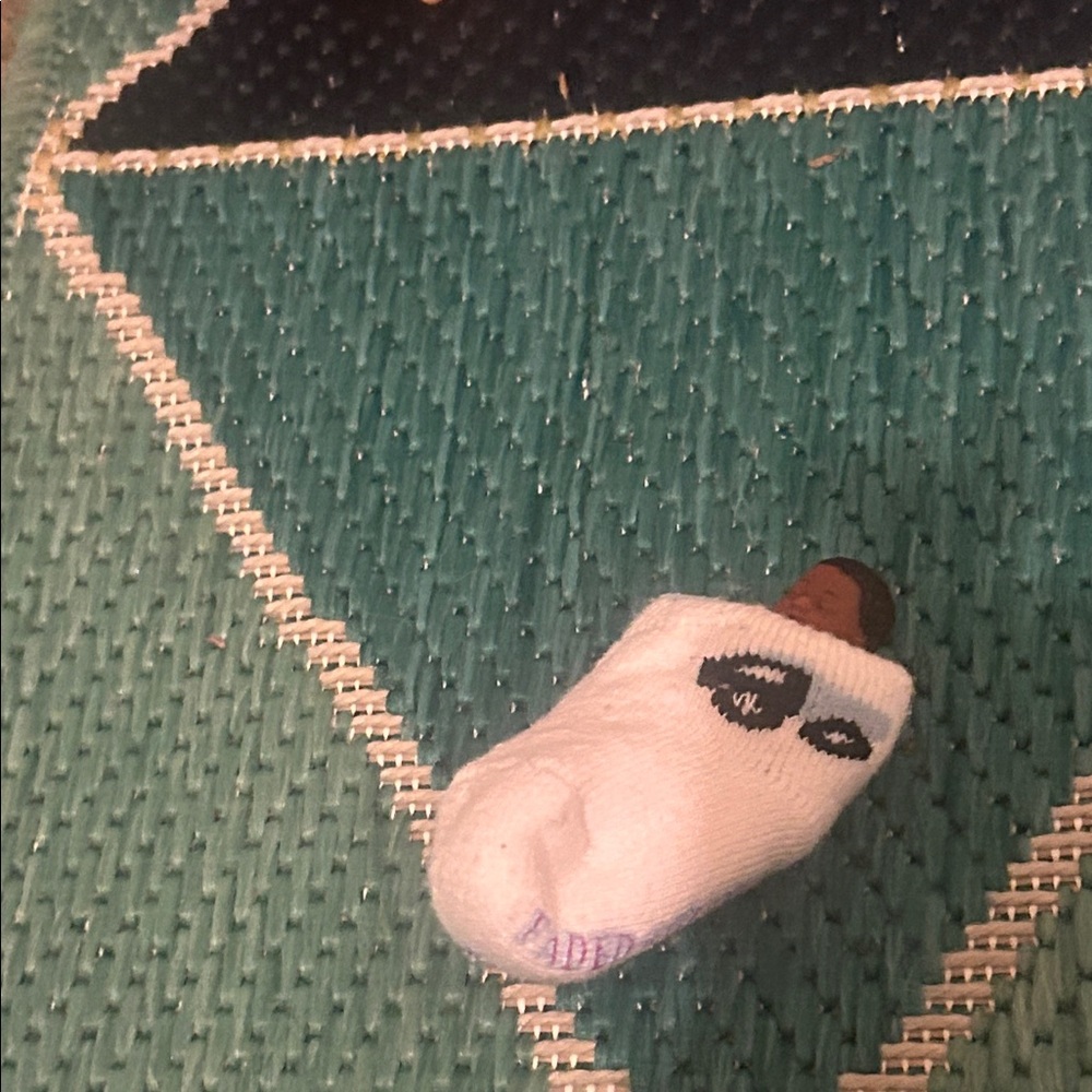 Baby Doll in White Swaddle with Sunglasses Design